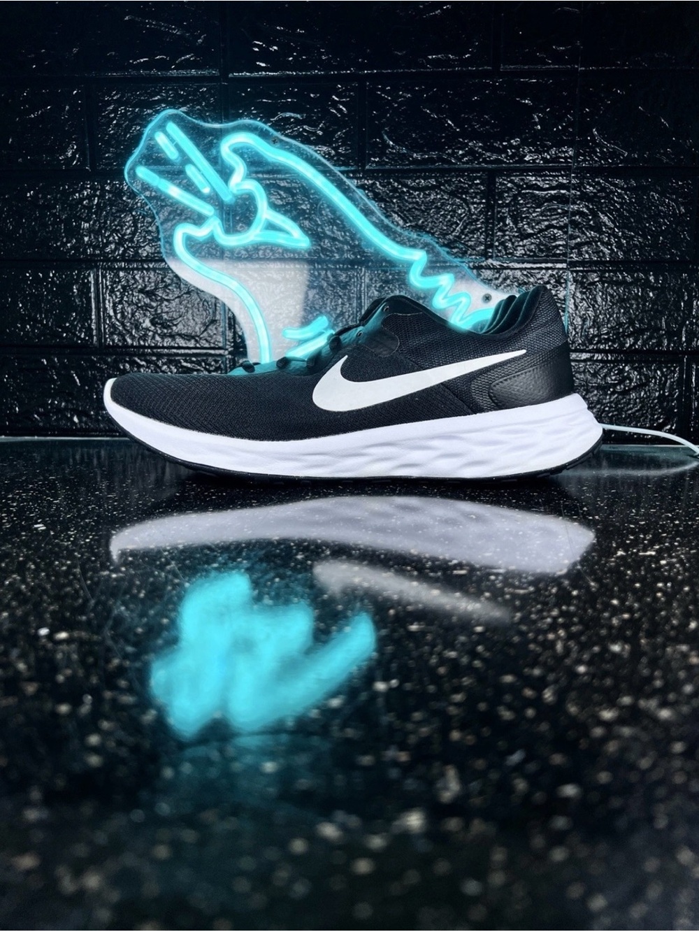 Nike Revolution 6 Men’s Walking Gym Running Shoes Sneakers Black White - 12